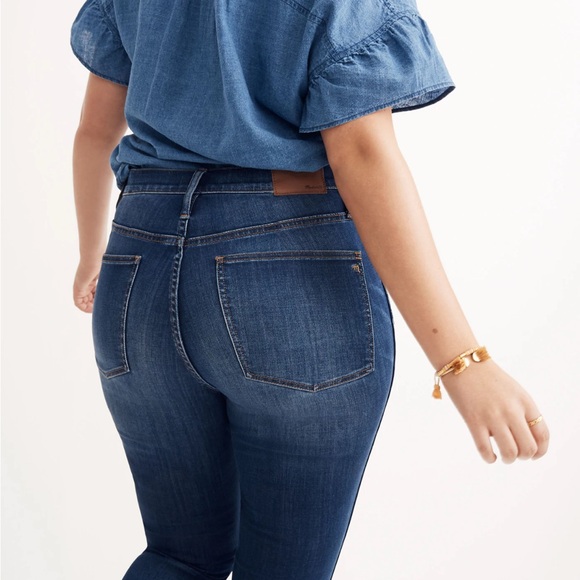 NEW Madewell High Rise Skinny Jeans 10" in Danny Wash: TENCEL Denim - Picture 4 of 11